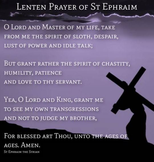 Lenten Prayer of St. Ephrem
